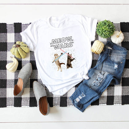 Meow Wars Cat T-Shirt