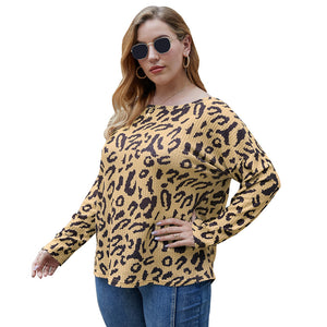 Women's Leopard Print Full Sleeve T-Shirt