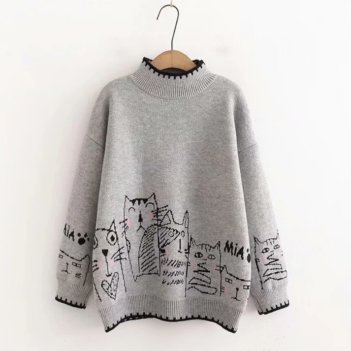 Minimalist Pullover Cat Mom Sweatshirt