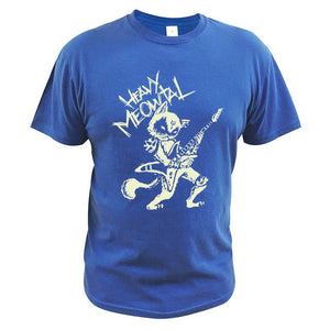 Heavy Meowtal Guitarist Cat T-Shirt