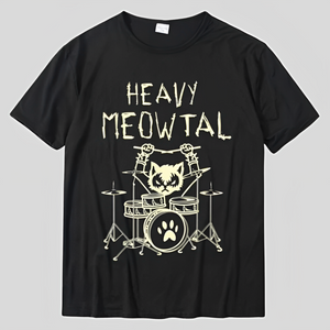 Heavy Meowtal Cat T-Shirt